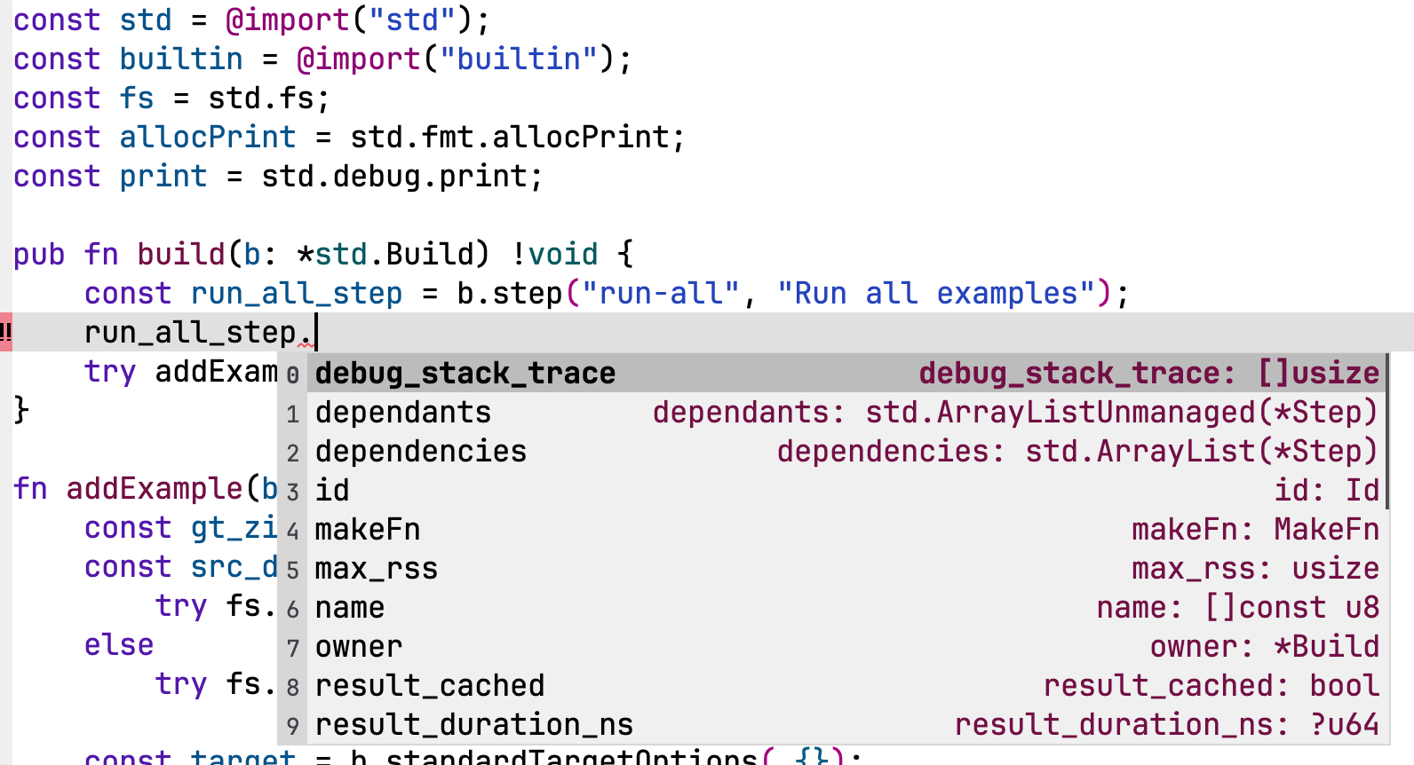 emacs-zig